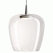 Zafferano Suspension Bilia 230V LED 8W en aluminium et verre borosilicaté transparent, design en cloche avec diamètre 27 cm, IRC 90 - gris 805894533