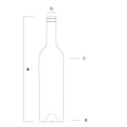 2130 - Bouteilles en verre Saverglass 75 cl - Bordelaise Avant-Première, silhouette élancée et col long_1