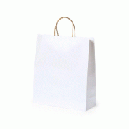 50x Sac en papier finition blanche 32 x 40 x 12 cm - 5601316777133