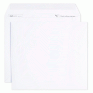 Clairefontaine Boîte de 500 pochettes Adhéclair blanches 162x229/C5, 120 g/m², adhésive avec bande - blanc 8242C