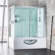 COMBI BALNEO DOUCHE HAMMAM CBH WHITE ARCHIPEL® 179X97 - DROITE