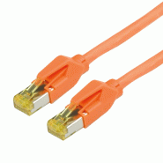 Cordon DRAKA Cat.6A (Classe EA) UC900 / HIROSE TM31, orange, 1 m_0