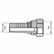 Embouts JIS Série métrique Komatsu® - Filetage métrique - Cône 60° - Femelle - Droit - SFKO000414