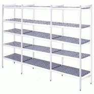 EURAST - Étagères en duralumin 5 niveaux - 3735x370x1700 mm - 37353500 - inox 37353500 EURAST - Étagères en duralumin 5 niveaux - 3735x370x1700 mm - 37353500 - inox 37353500
