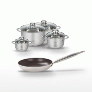Lot Poêle 28cm Bistro Line Elo et 4 Faitouts 12/16/20/24cm - noir 3176239985016