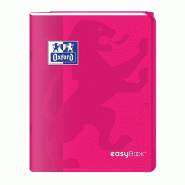 Oxford Lot de 10 Cahier EasyBook piqué 17x22, 96p./48 feuilles 90g/m², Séyès, coloris rose - 3020120119397