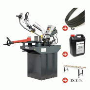 Pack scie à ruban pour métaux 225 mm - 230 V - Vitesse variable - 2 convoyeurs 2 m - 5 rubans - Liquide de coupe 5 L Torros SC281GV PACK 3 Pack scie à ruban pour métaux 225 mm - 230 V - Vitesse variable - 2 convoyeurs 2 m - 5 rubans - Liquide de coupe 5 L Torros SC281GV PACK 3
