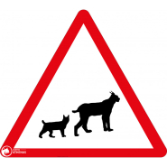 Panneau de danger "traversée de lynx" Panneau de danger "traversée de lynx"