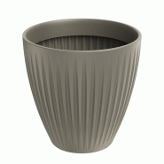 Prosperplast - Pot en plastique rotomoulé 56 L Ø48x48 cm, moka - Latia Round MIDL ETHICK - marron plastique ZA5680
