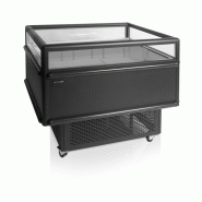 Réfrigérateur noir UHD200 - haut ouvert, verre sur côtés, -2 à 5 / -24 à -18 °C