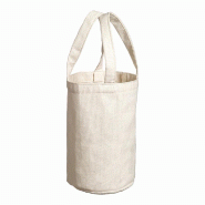 Sac rond pochon en lin Ø17,5x25cm - par 100