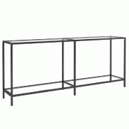 Table console Transparent 180x35x75,5 cm Verre trempé Modèle Atlas - verre 331702