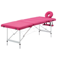 Table de massage pliable lit de massage banc canapÉ thÉrapie cosmÉtique portable professionnel shiatsu reiki 4 zones aluminium rose 02_0001850