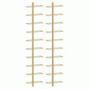 VidaXL Casier à vin mural pour 10 bouteilles 2 unités en métal doré - 340907