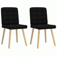 VidaXL Chaises à Manger Lot De 2 Noir Tissu - noir 4101093 VidaXL Chaises à Manger Lot De 2 Noir Tissu - noir 4101093