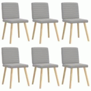 VidaXL Chaises à Manger Lot De 6 Gris Nuage Tissu - gris 8721158569981 VidaXL Chaises à Manger Lot De 6 Gris Nuage Tissu - gris 8721158569981