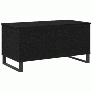 VidaXL Table basse Chêne noir 90 x 44,5 x 45 cm Bois d'ingénierie Modèle Diamant Chic - 862968