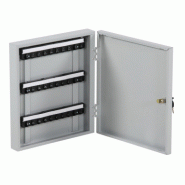 Armoire de rangement à clés - 30 à 200 clés - Hauteur 400 à 650mm - Profondeur 70 à 120mm - Largeur 350mm - Coloris gris - Verrou à cylindre_0