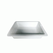 Bac gastronorme 1/2 hauteur 6,5cm mélamine blanc - par 6