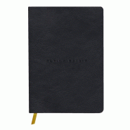 Clairefontaine Lot de 3 Carnet Flying Spirit A5, 180p./90 feuilles ivoire 90 g/m², couv. Rembordée cuir, coloris noir, ligné - 3329681029467