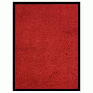 Décoshop26 - Paillasson de porte d'entrée 60 x 80 cm PP rouge et vinyle antidérapant DEC040659 - rouge 3000265048905