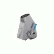 Distributeur 2 voies 45° asymétrique - commande manuelle - Montage à droite - Diamètre 100 à 300 mm