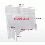 Paroi de protection en plexiglass. - Larg. 95 cm x Haut. 63 cm Paroi de protection en plexiglass. - Larg. 95 cm x Haut. 63 cm