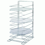 Râtelier en acier chromé pour 15 grilles Ø 36 cm | Gi.Metal - AC-PRO