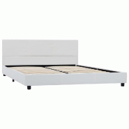 VidaXL Cadre de lit sans matelas blanc similicuir 120x200 cm Modèle Vermelor - 284764