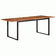 VidaXL Table à manger 200x100x75 cm bois massif d'acacia Modèle Helios Prime Plus - 373620