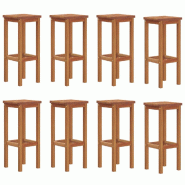VidaXL Tabourets De Bar Lot De 8 Bois Massif D Acacia - 3115991