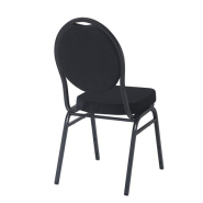 Chaise en acier  avec assise et dossier en mousse pour réception ou congres  - médaillon