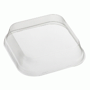 Couvercle carré p/assiette Natura réf 38856 PET transparent 14x3,7cm - par 200