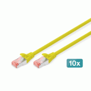 DIGITUS CAT 6 S/FTP câble patch, 10 pièces, 5 m, jaune - jaune 4016032442332