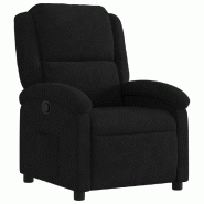 Fauteuil inclinable noir velours Modèle Arvelis - 371803