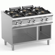 Fourneau a gaz 6 feux vif 55 kw sur soubassement libre domina pro 7... - PFB711AXS