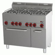 Fourneau combiné avec four à air chaud électrique GN 1/1 - 6x brûleur | REDFOX - SPT 90 GL
