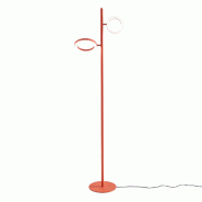 Gea Luce Lampadaire GPIA32 Orange Brûlé 28W LED 1304lm 3000K Dimmable Push _ Gealuce - GPIA32
