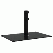 Helloshop26 - Base de parasol rectangulaire 60,5 x 41 x 38 cm avec 3 adaptateurs stabilité renforcée style extérieur en acier noir 02_0047476 - noi
