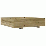 Helloshop26 - Jardinière bac lit surélevé plantes fleurs terrasse jardin 100 x 100 x 26,5 cm bois de pin imprégné marron 02_0037253 - 3000213818635 Helloshop26 - Jardinière bac lit surélevé plantes fleurs terrasse jardin 100 x 100 x 26,5 cm bois de pin imprégné marron 02_0037253 - 3000213818635
