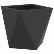 Helloshop26 - Jardinière moderne 30 x 30 x 30 cm extérieure avec stabilité design épuré en acier noir 02_0053048 - noir acier 3000237729351