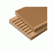 Pack 1 m² - Lame de terrasse composite Maxima avec accessoires (3 coloris) - Beige clair - Épaisseur 22 mm, Largeur 14 cm, Longueur 360 cm