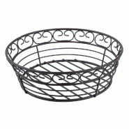Panier finger food en acier noir Ø20,3x6,3cm