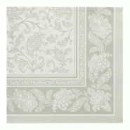 Papstar 250 serviettes `ROYAL Collection` 1/4-pli 40 cm x 40 cm vert jade `Ornaments` - vert papier 4002911432785