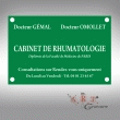 Plaque professionnelle en plexiglas endroit