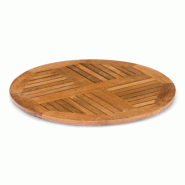 Plateau de table de terrasse en Teck TUILERIES 60x60 cm - Rond - Bistromania - EA008
