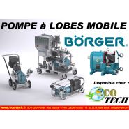 Pompe boerger à lobes mobile - pièces de rechange distributeur france