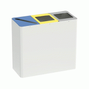 Rossignol Corps de poubelle de tri sélectif Venus - 3x40l - blanc mat - RAL 9016 - 3019920505646