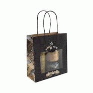 Sac Corben Noir fenêtre kraft brun poignées torsadées 18+8x19cm par 192 - 3700481692813 Sac Corben Noir fenêtre kraft brun poignées torsadées 18+8x19cm par 192 - 3700481692813