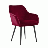 SalesFever Chaise de salle à manger | avec couture arrière | Métal | L 61 x P 60 x H 85 cm | Rouge - rouge multi-matériau 396100 SalesFever Chaise de salle à manger | avec couture arrière | Métal | L 61 x P 60 x H 85 cm | Rouge - rouge multi-matériau 396100